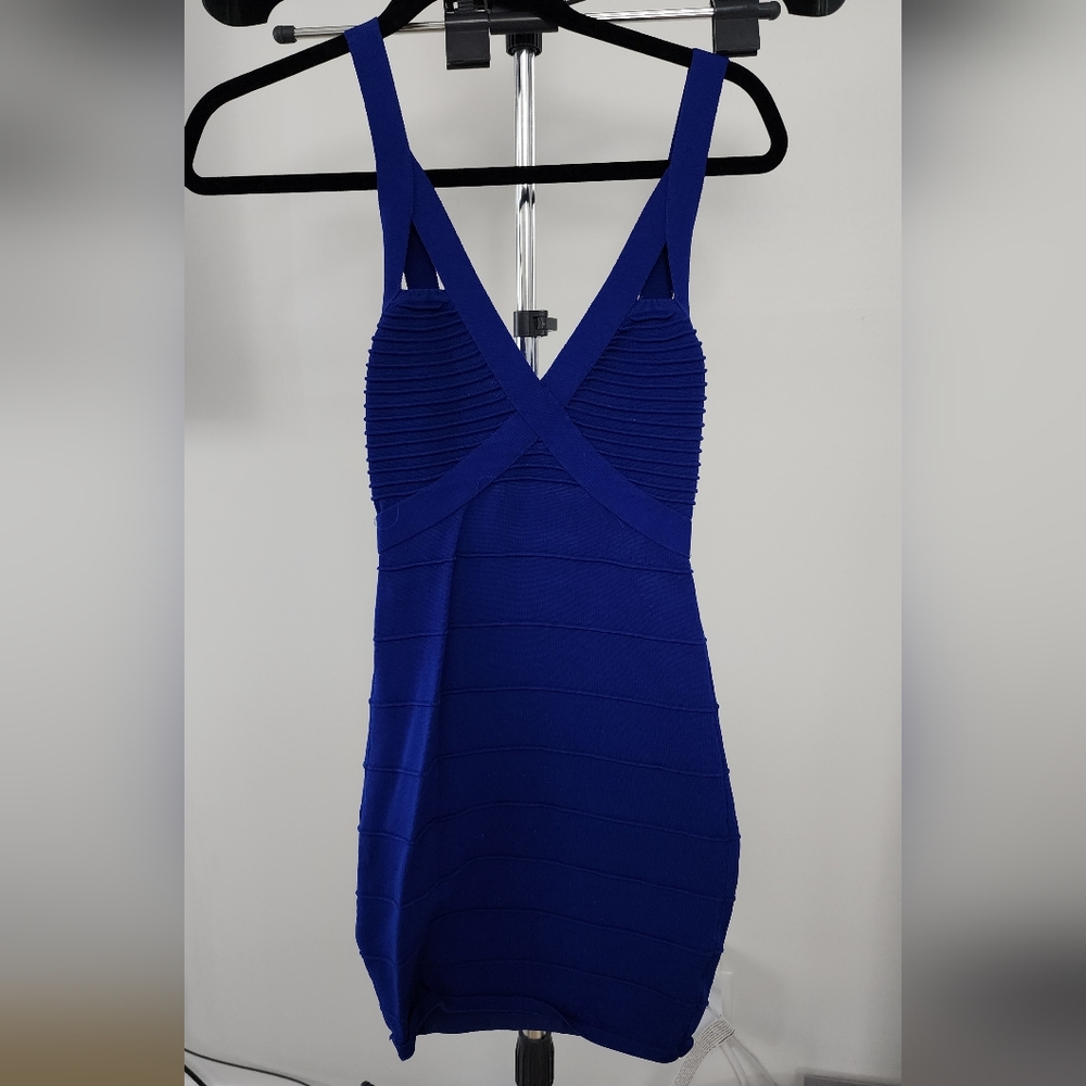 Bebe size xs royal blue bodycon mini